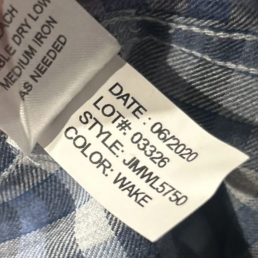Johnnie-O Dress Shirt Mens XL BLue Plaid Cotton Hangin' Out Button Up